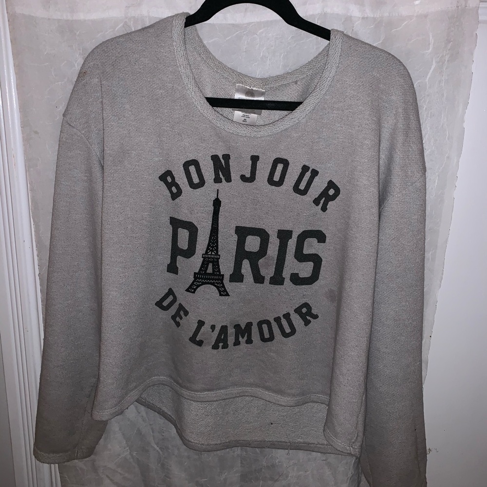 Gray Paris long sleeve shirt